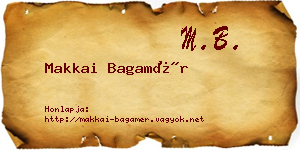 Makkai Bagamér névjegykártya